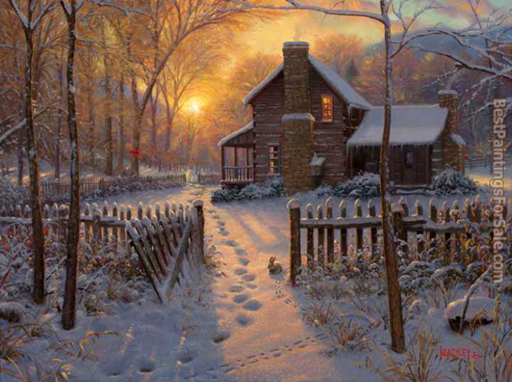 Thomas Kinkade welcome winter